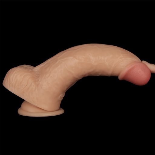 Lovetoy 9 inch Vibrating Power Basics Cock - Újratölthető - Vibrációs realisztikus letapasztható dildó (bőrszínű)