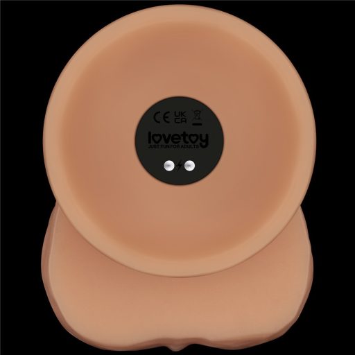 Lovetoy 8.5 inch Vibrating Power Basics Cock - Újratölthető - Vibrációs realisztikus letapasztható dildó (bőrszínű)