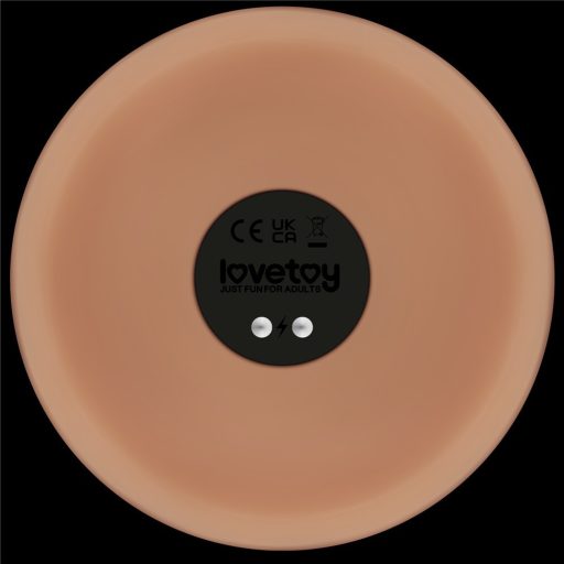 Lovetoy 7 inch Vibrating Power Basics Cock - Újratölthető - Vibrációs realisztikus letapasztható dildó (bőrszínű)