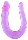 Seven Creations Double Mini Dong - Kétvégű vízálló élethű dildó - 30 cm (Áttetsző levendula lila)