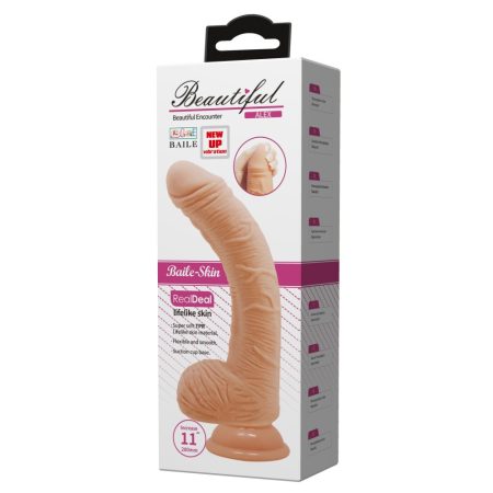 Beautiful Alex 11" Többsebességes letapasztható vibrációs dildó - műpénisz - 28cm (Bőrszínű)