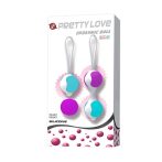   Pretty Love Orgasmic - variálható gésagolyó szett (fehér-lila)