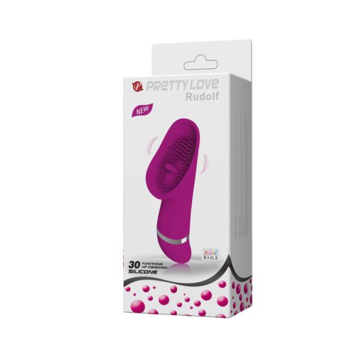 Pretty Love - Rudolf Nyelves szilikonos csikló- és mellbimbóizgató vibrátor 30 féle vibrációval