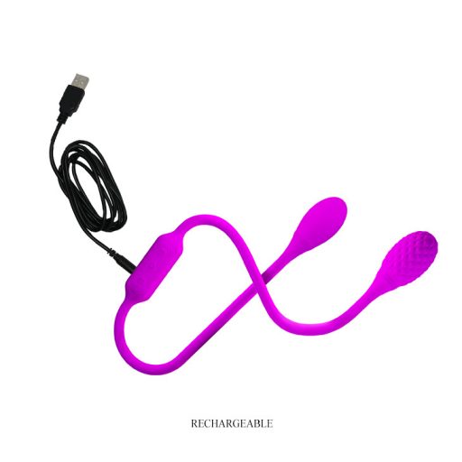 Pretty Love Dream Lover's whip - Újratölthető USB-s Dupla végű vibrációs tojás 12 féle vibrációval (Pink)