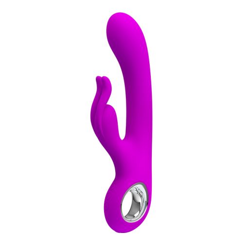 Pretty Love - Hot Rabbit Újratölthető USB-s Csiklókaros memória funkciós szilikon vibrátor 7 féle vibrációval (Pink)