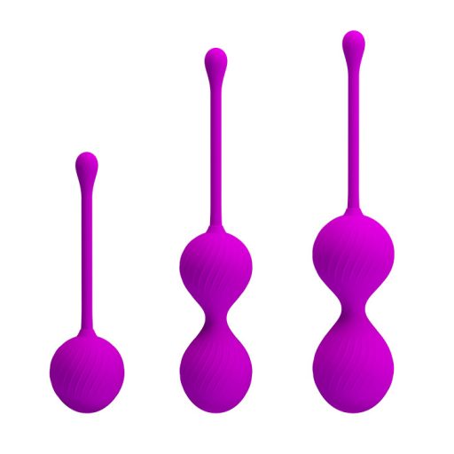 Pretty Love Kegel Ball - 3db-os Szilikon Kegel golyó szett (Lila)