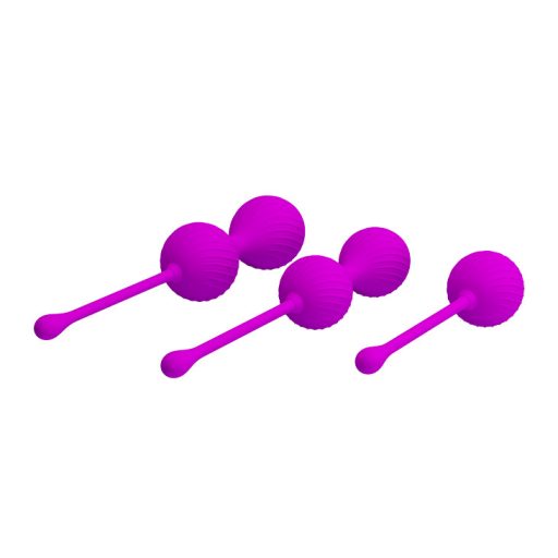 Pretty Love Kegel Ball - 3db-os Szilikon Kegel golyó szett (Lila)