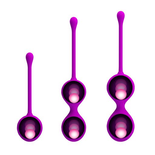 Pretty Love Kegel Ball - 3db-os Szilikon Kegel golyó szett (Lila)
