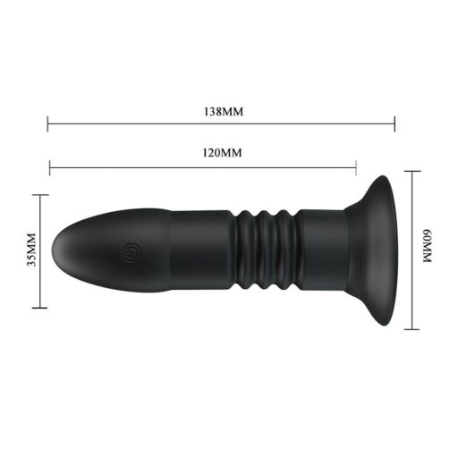 Pretty Love Magic Jinger - lökő anál vibrátor (fekete)