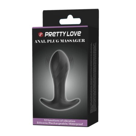 Pretty Love Anal Plug Massager - Anál vibrátor (Fekete)