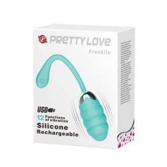   Pretty Love - Franklin - Újratölthető akkus vibrációs tojás (Türkiz)