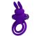 Pretty Love Vibrant Penis Ring 3 - Vibrációs péniszgyűrű - dupla gyűrűvel (Lila)