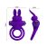 Pretty Love Vibrant Penis Ring 3 - Vibrációs péniszgyűrű - dupla gyűrűvel (Lila)