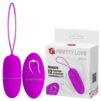   Pretty Love - Selkie Távirányítható vibrációs tojás 12 féle vibrációval (Pink)
