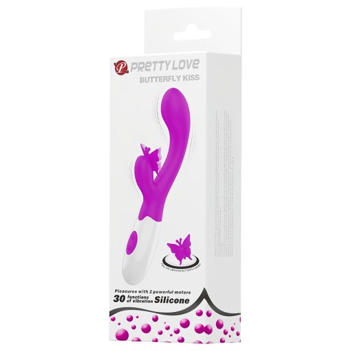 Pretty Love Butterfly Kiss - pillangós csiklókaros vibrátor (pink)
