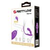 Pretty Love Warren - Szilikon akkus - újtatölthető távirányítós vízálló prosztata vibrátor péniszgyűrűvel - 17 cm (Lila)