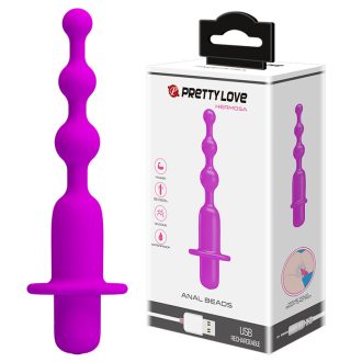   PRETTY LOVE - HERMOSA - Újratölthető szilikon anál vibrátor - 12 féle rezgési móddal - Memória funcióval (Pink)