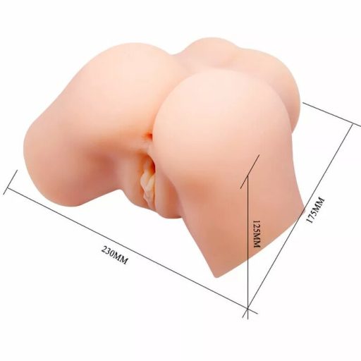 Crazy Bull - élethű, vibrációs műpopsi maszturbátor (natúr)