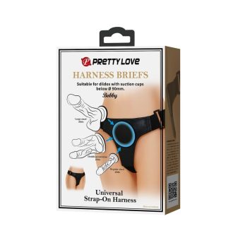   Pretty Love Bobby - univerzális strap-on hám bugyi (fekete)