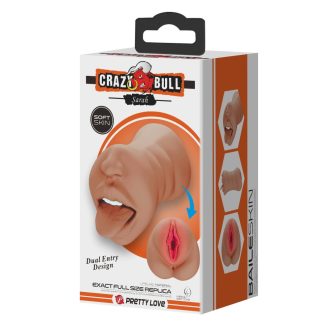 Crazy Bull - száj-és punci maszturbátor (natúr)