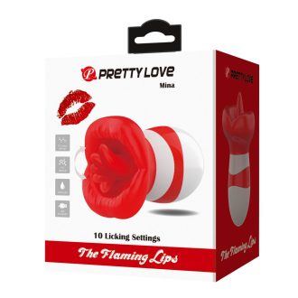   Pretty Love Mina - Csiklóizgató vibrátor - 10 féle nyelvmozgással (Piros)