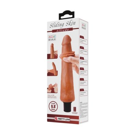 Sliding Skin Alfredo - Élethű vibrátor - 21,5cm (Bőrszínű)