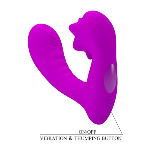 Pretty Love - Nadal Újratölthető USB-s Memória funkciós dupla vibrátor 12 féle vibrációval (Pink)