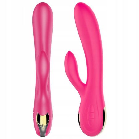 Boss Foxshow klitoriszkaros, melegítő funkciós vibrátor (forró pink - arany)