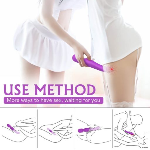 Sex HD Iris - 2 motoros melegítő masszírozó vibrátor (lila)