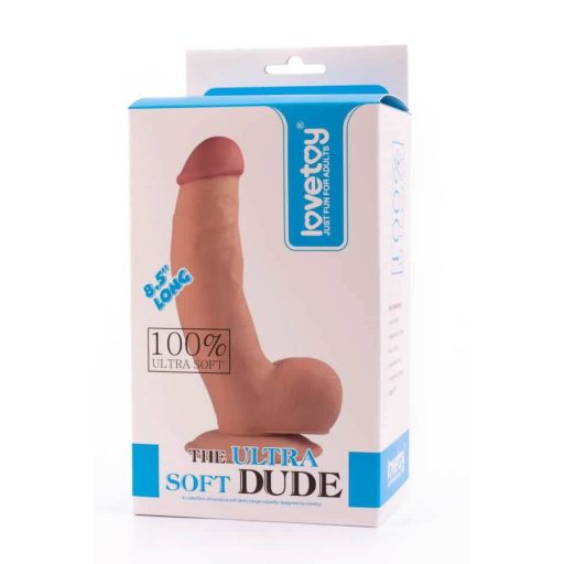 Lovetoy Ultra Soft - rugalmas, élethű dildó - 21,5cm (natúr)