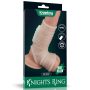  Lovetoy Silk Knights - Vibrációs bordázott péniszmandzsetta hererögzítővel (Fehér) III