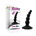   Lovetoy Lure Me Beaded 1 - Szilikon gyöngyös anál plug (Fekete)