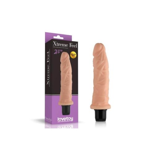 Lovetoy Real Feel - élethű vibrátor - 19 cm (natúr)