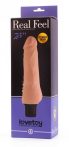   Lovetoy 7.5" Real Feel Cyberskin 5 - Puha bordázott vibrátor - 15cm (Bőrszínű)