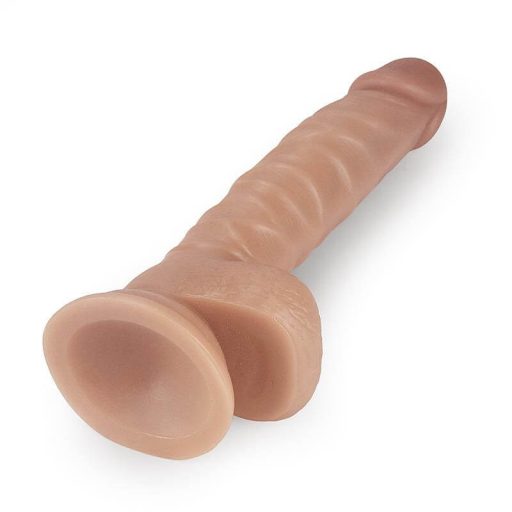 Lovetoy Real Extreme - tapadókorongos dildó - 21cm (natúr)