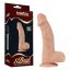 Lovetoy Real Extreme - tapadókorongos dildó - 23cm (natúr)