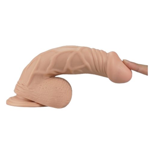 Lovetoy Real Extreme - tapadókorongos dildó - 23cm (natúr)