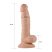 Lovetoy Real Extreme - tapadókorongos, herés G-pont dildó - 19cm (natúr)