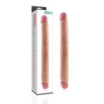   Realistic Slim Ultra Double Dildo - Kétvégű élethű erezett dildó - 44,5cm (Bőrszínű)
