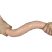 Realistic Slim Ultra Double Dildo - Kétvégű élethű erezett dildó - 44,5cm (Bőrszínű)