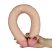 Realistic Slim Ultra Double Dildo - Kétvégű élethű erezett dildó - 44,5cm (Bőrszínű)