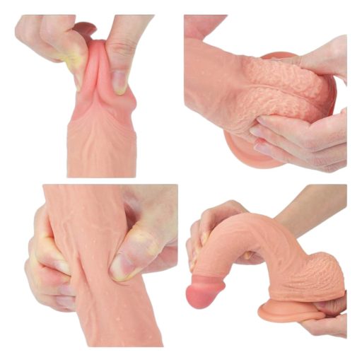 Lovetoy Nature Cock - tapadókorongos élethű dildó - 21cm (natúr)