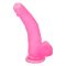 Lovetoy Jelly Studs - tapadókorongos dildó - 20cm (pink)