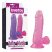 Lovetoy Jelly Studs - tapadókorongos dildó - 15cm (pink)