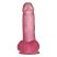 Lovetoy Jelly Studs - tapadókorongos dildó - 15cm (pink)