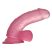 Lovetoy Jelly Studs - tapadókorongos dildó - 15cm (pink)