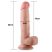 Lovetoy Sliding-Skin - kétrétegű dildó - 21cm (natúr)