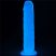 Lovetoy 8 inch Lumino Play Dildo - Letapasztható vízálló sötétben világító élethű dildó - 21 cm (Áttetsző)