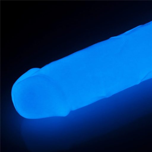 Lovetoy 8 inch Lumino Play Dildo - Letapasztható vízálló sötétben világító élethű dildó - 21 cm (Áttetsző)