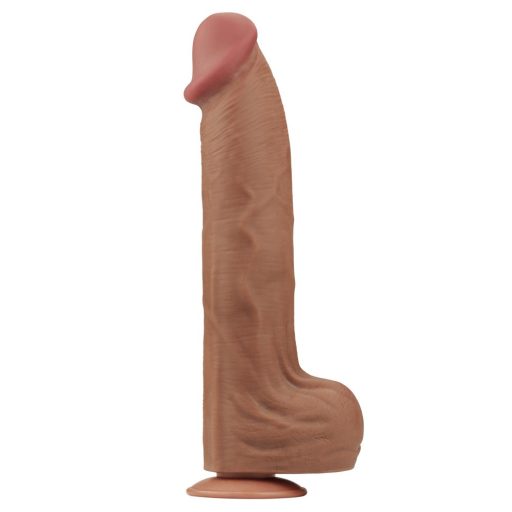 Lovetoy 14'' King Sized - Dupla rétegű realisztikus dildó - 36cm (Barna)